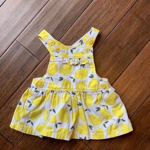 Lemon Jumper Dress Newborn Overalls